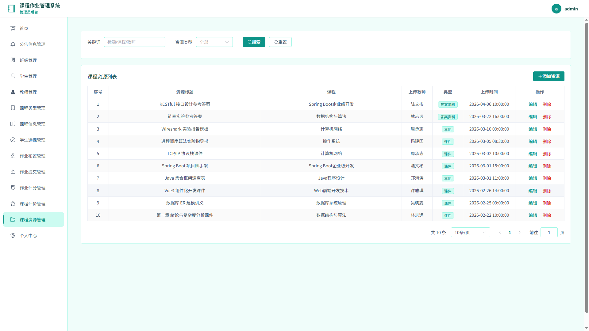 13-课程资源管理