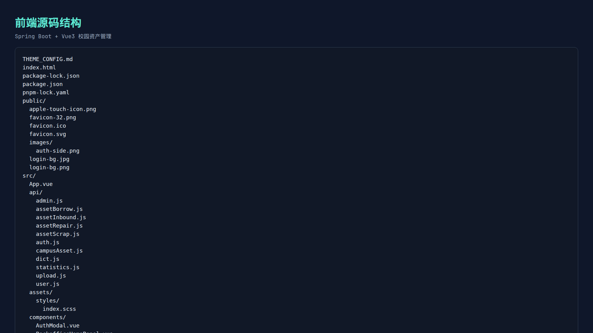 前端源代码源代码目录结构