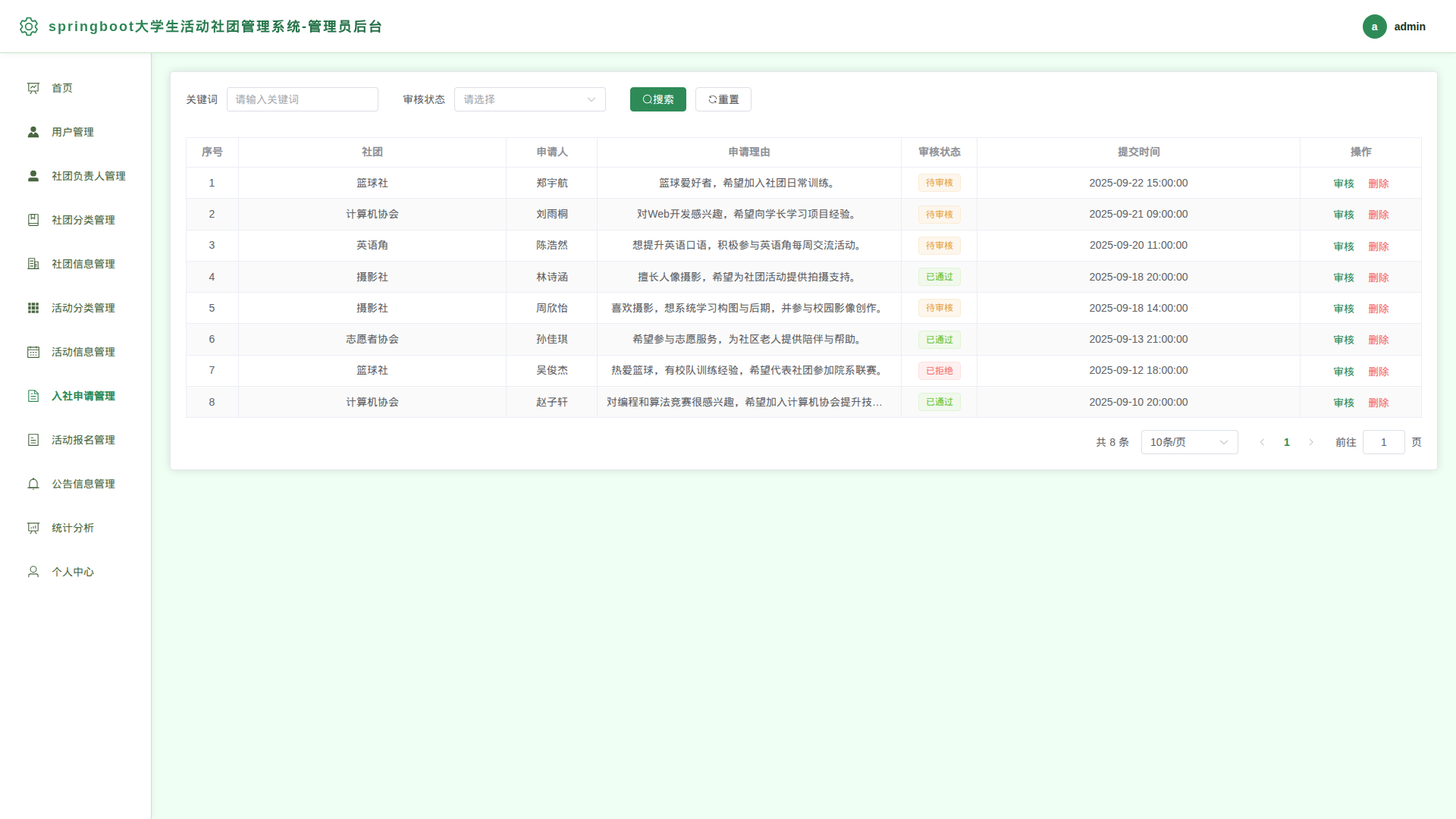 8-入社申请管理