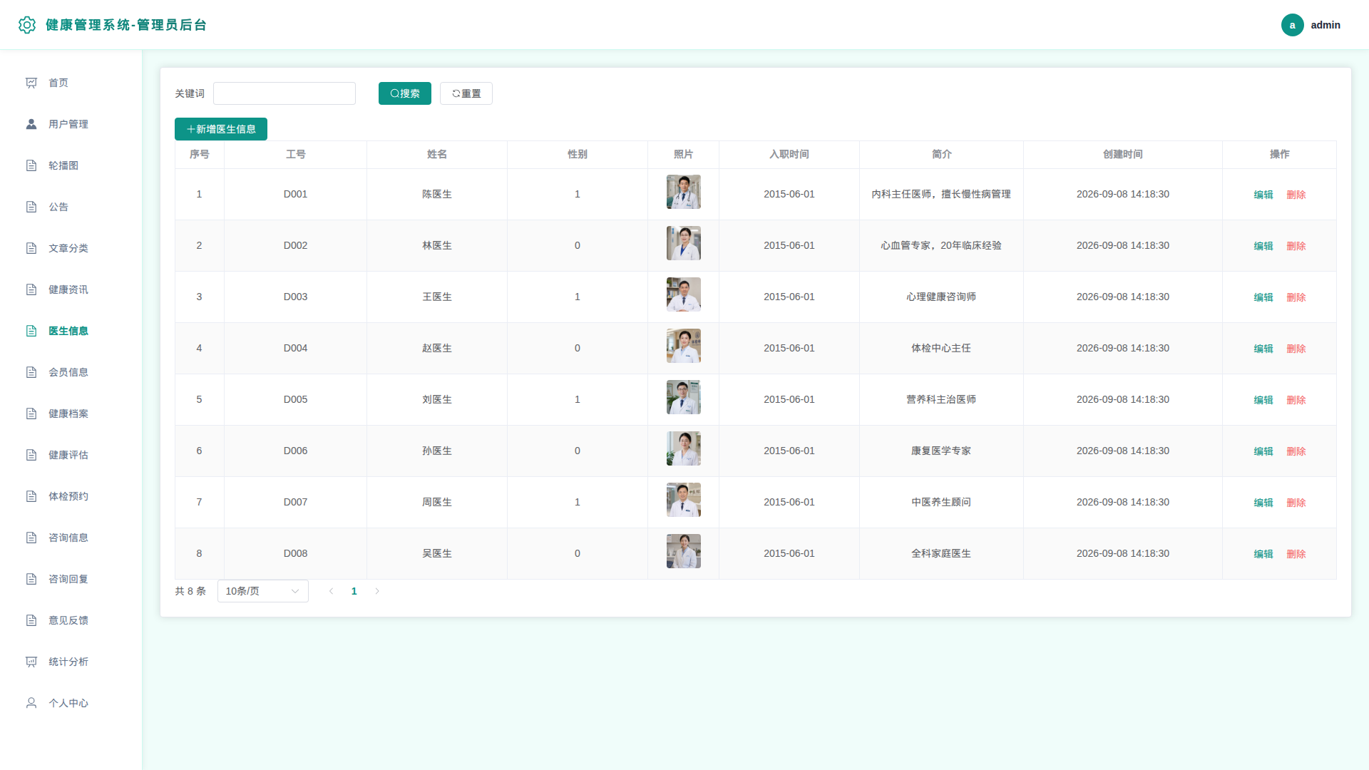 8-医生信息