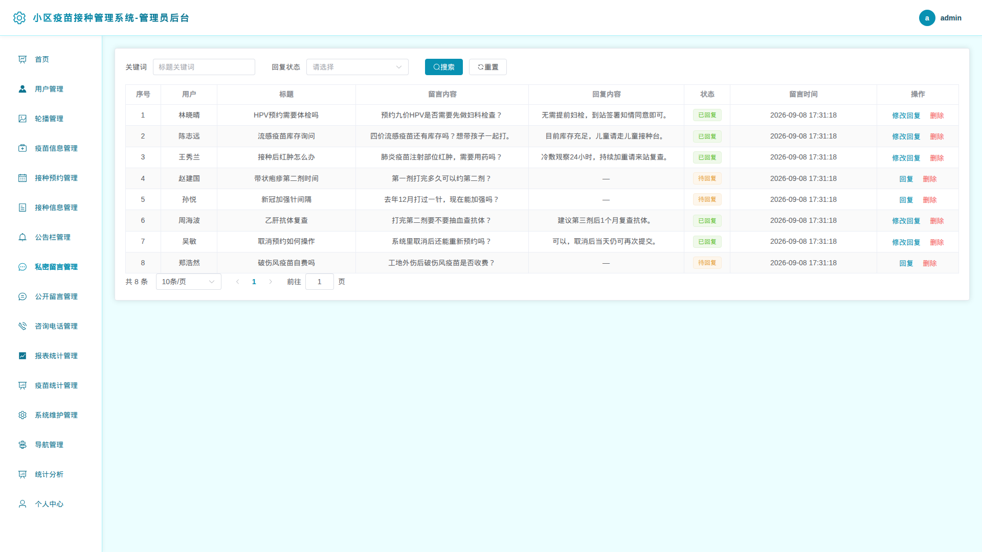 8-私密留言管理
